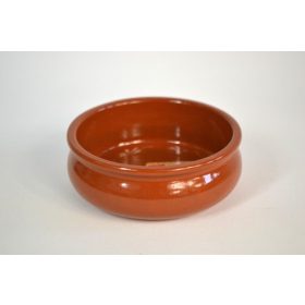   SÜTŐTÁL HASAS KEREK KERÁMIA BARNA MÁZAS ÁTM.:15CM M:5,8 CM