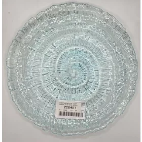Family Üvegtányér átm:21cm norma áttetsző égkék