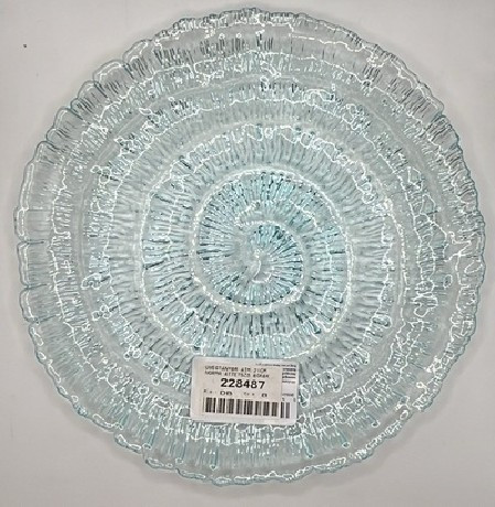 Family Üvegtányér átm:21cm norma áttetsző égkék