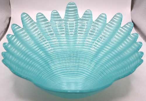 Family üvegtál átm:20CM POLO FÉMES-ÉGKÉK