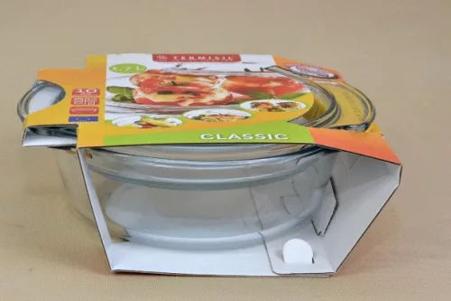 HŐÁLLÓ SÜTŐTÁL FEDŐVEL, 1,7L KEREK