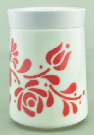 Family fűszertartó fedővel 750ml opál népi mintás