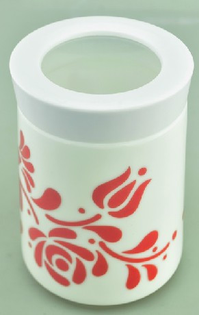 Family fűszertartó fedővel 750ml opál népi mintás