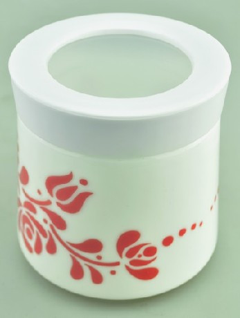 Family fűszertartó fedővel 500ml opál népi mintás