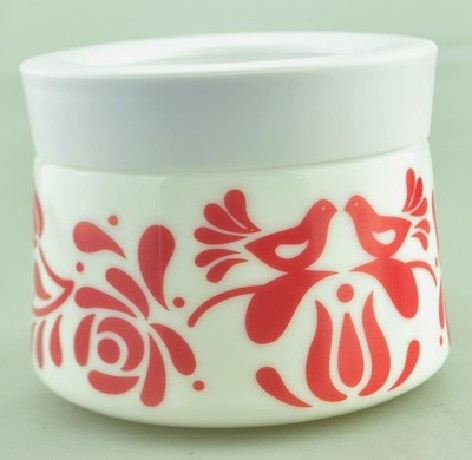 Family fűszertartó fedővel 350ml opál népi mintás