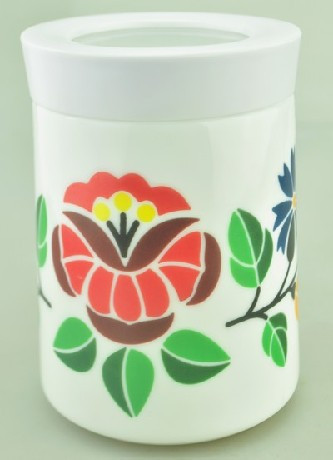 Family fűszertartó fedővel 750ml opál népi mintás