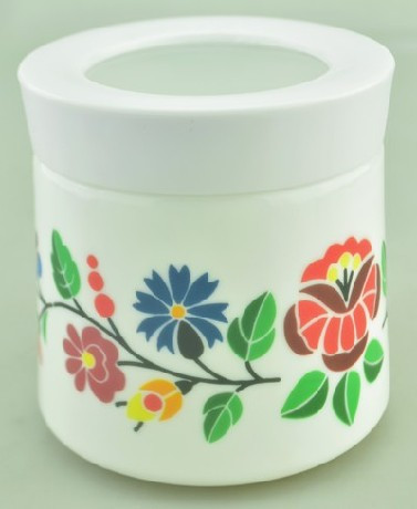 Family fűszertartó fedővel 500ml opál népi mintás