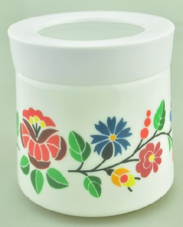 Family fűszertartó fedővel 500ml opál népi mintás