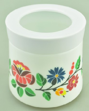 Family fűszertartó fedővel 500ml opál népi mintás