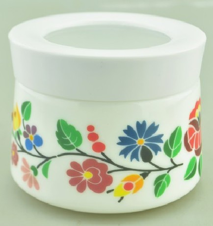 Family fűszertartó fedővel 350ml opál népi mintás