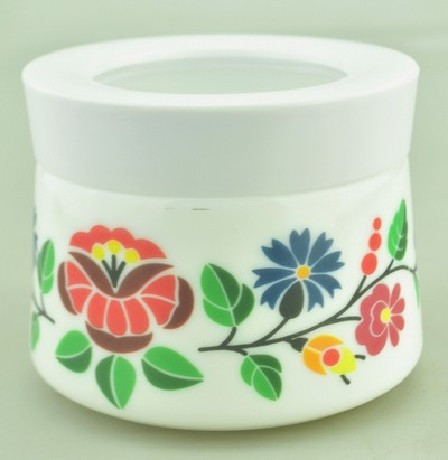 Family fűszertartó fedővel 350ml opál népi mintás