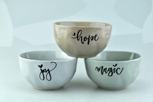 Family müzlistál "magic, hope, smile" 3f. m:7,5cm átm:14cm 510ml