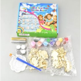   Family csináld magad hűtőmágnes készlet (festhető fa mágnesek, festék, ecset, glitteres