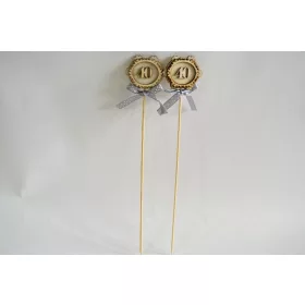   Family lemn plăcuță furnir 3mm de înfipt vârstă 2 buc/set. '40'