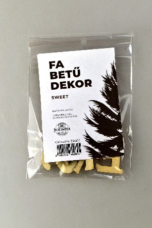 Family fa felirat "sweet" - 3,5 cm magas