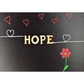 Family fa felirat "hope" - 3,5 cm magas