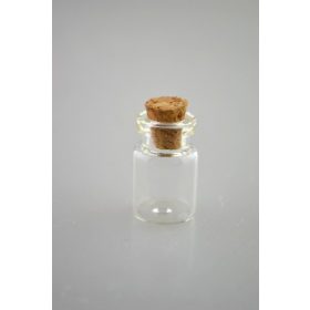   Family sticlă cu dop de plută diam.:15mm m.:22mm 24 buc/pvc set.