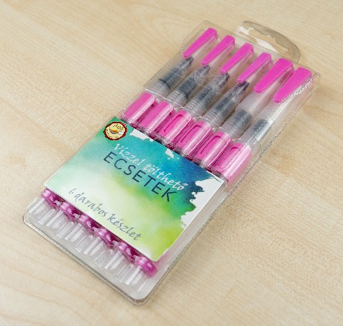 Family pensulă, cu apă reîncărcabil, 6r, diferite cu capete