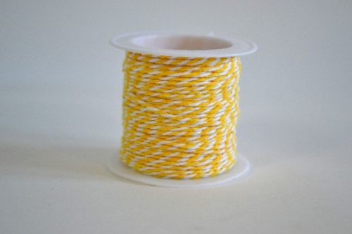 Family kötöző zsinór 1mm 100% pamut 10m/tek világossárga/fehér