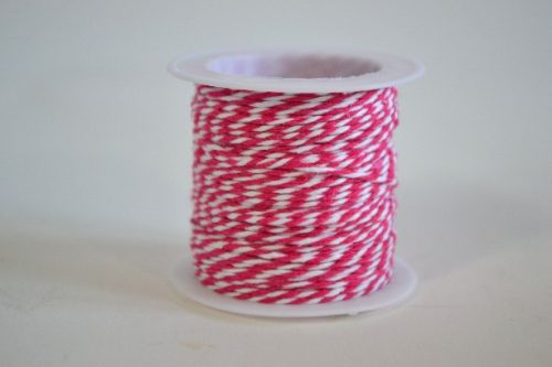 Family kötöző zsinór 1mm 100% pamut 10m/tek. rózsaszín/fehér