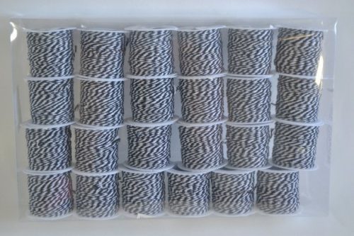 Family de legat șnur 1mm 100% pamut 10m/tek negru/alb