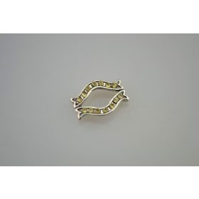   Family metal înșirabil galben cu stras 1,8*1,3 cm, grosime:0,35 cm, argintiu culoare,20 buc/c