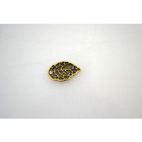  Family metal înșirabil frunză1,6*0,9 cm, 0,1 cm vastag bronz culoare,50 buc/setag