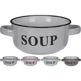   Family leveses bol cu toartă "soup" 490ml / 18x13x6,5cm 4 modele