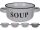 Family leveses bol cu toartă "soup" 490ml / 18x13x6,5cm 4 modele