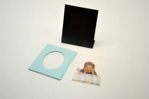 Family metal ramă foto mini 4,8*6,5cm (cu suport,magnetic) multicolor