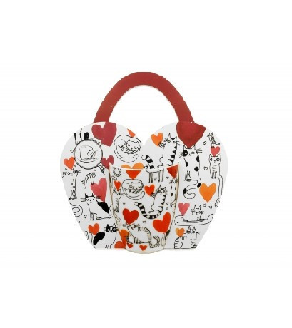 Family bögre porc. 360ml "cat's world" hearts