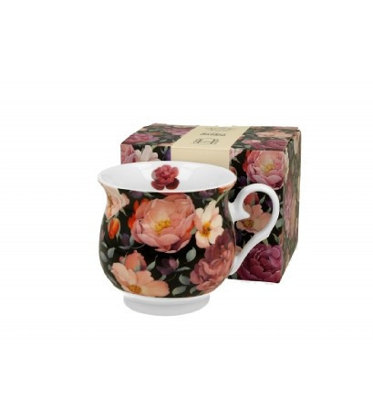 family bögre porcelán 470ml spring roses black