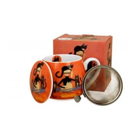   Family bögre szűrős hordó porcelán 430ml 'cats crew' cindy & kitties