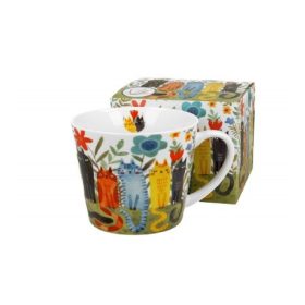 Family bögre porcelán 610ml "garden felines"