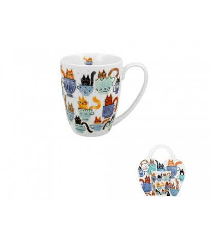 family bögre porcelán 350ml "teacup cats"