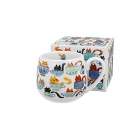 Family bögre hordó porcelán 430ml "teacup cats"