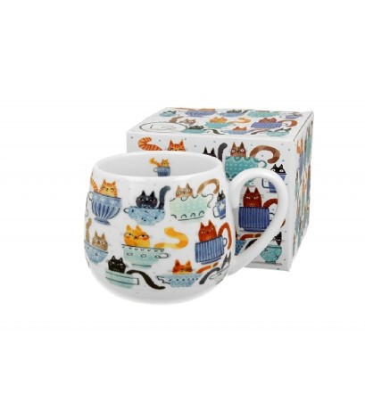 family bögre hordó porcelán 430ml "teacup cats"