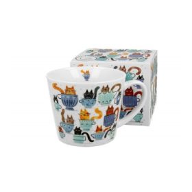 Family bögre porcelán 610ml "teacup cats"