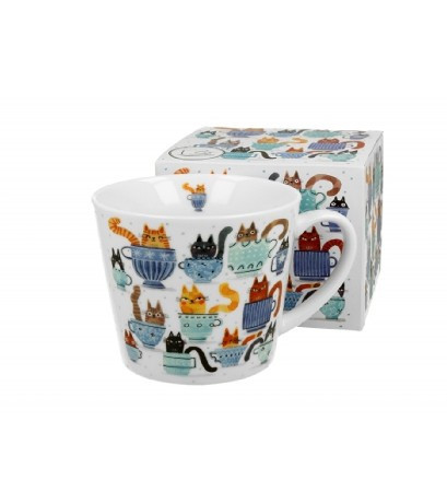 family bögre porcelán 610ml "teacup cats"
