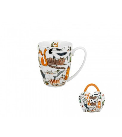 family bögre porcelán 350ml "lazy cats"