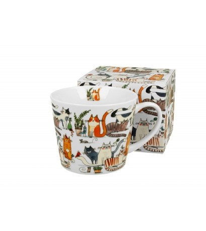 family bögre porcelán 610ml "lazy cats"