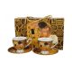 family csésze + alj 2sz. porcelán 220ml klimt kiss brown