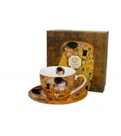 family csésze+alj porcelán 250ml klimt kiss classic