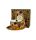 family csésze+alj porcelán 250ml klimt kiss brown