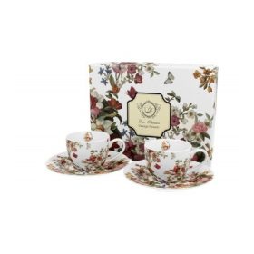 Family espresso készlet vintage flowers 2x100ml