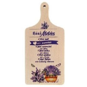   Family decor tocător cu lavandă 16x35cm "de casă binecuvântare"
