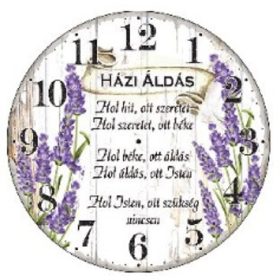   Family de perete ceas cu lavandă "de casă binecuvântare"