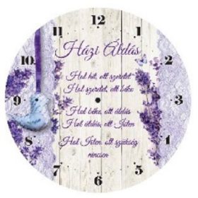   Family de perete ceas cu lavandă "de casă binecuvântare"