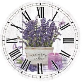 Family de perete ceas cu lavandă 28cm