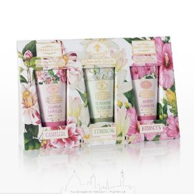   Family KÉZKRÉM SZETT 3X100ML KAMÉLIA, HIBISZKUSZ, TUBARÓZSA
